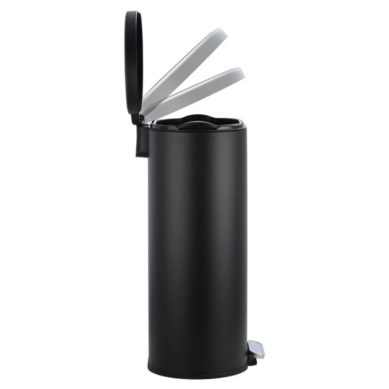 KITHCEN TRASH CAN OVOID SOFT CLOSE 30LT BLACK