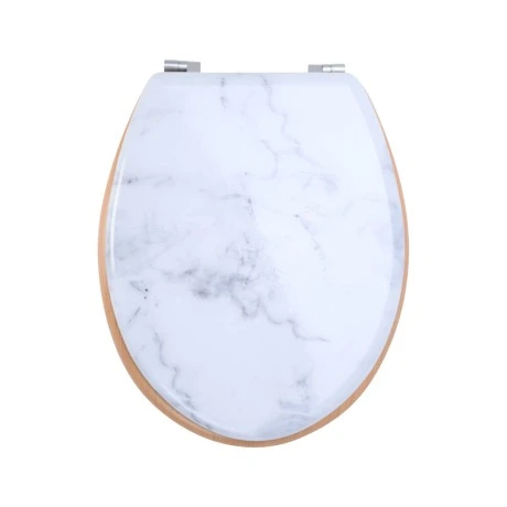 TOILET SEAT MARBLE WITH ZYNC ALLOY HINGES
