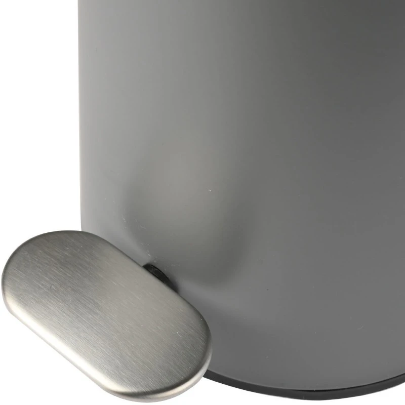 BATHROOM BIN SLIM SOFT CLOSE 5lt MATTE GREY
