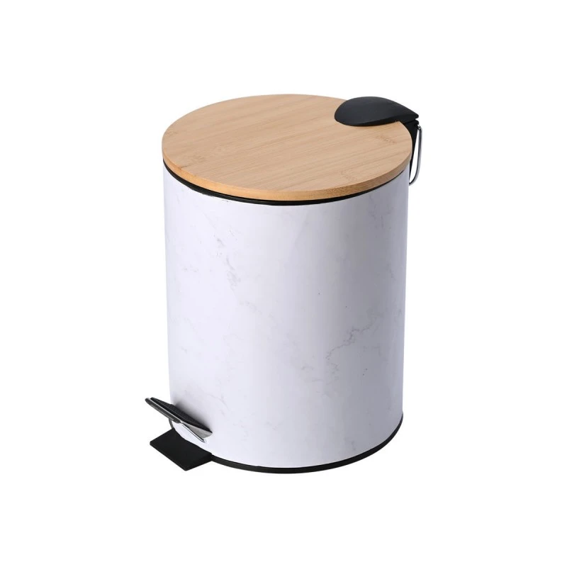 BATHROOM BIN MARBLE SOFT CLOSE 5lt