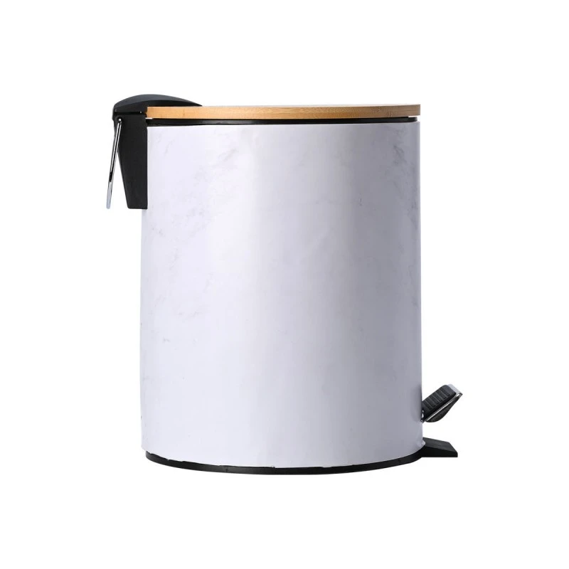 BATHROOM BIN MARBLE SOFT CLOSE 5lt