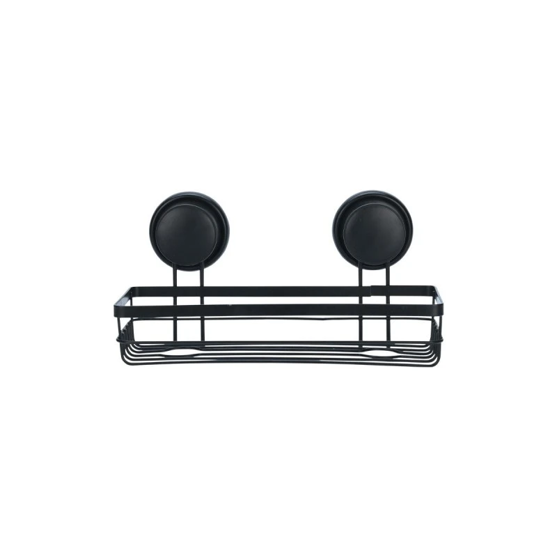 BATHROOM SHELVES WITH SUCTION CUP BLACK