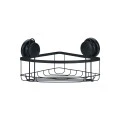 BATHROOM CORNER SHELVES WITH SUCTION CUP BLACK
