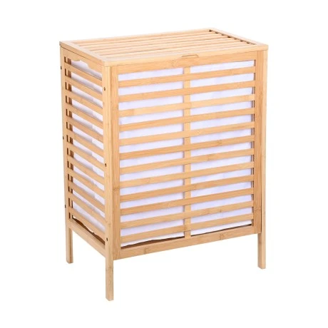 LAUNDRY BASKET BAMBOO ESSENTIALS 60lt  DOUBLE