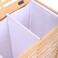 LAUNDRY BASKET BAMBOO ESSENTIALS 60lt  DOUBLE
