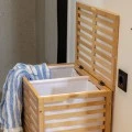LAUNDRY BASKET BAMBOO ESSENTIALS 60lt  DOUBLE