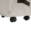LAUDRY BASKET WITH WHEELS TAUPE