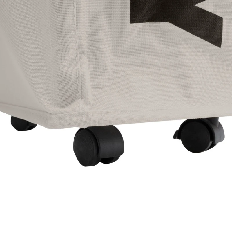 LAUDRY BASKET WITH WHEELS TAUPE