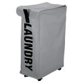 LAUDRY BASKET WITH WHEELS GREY