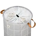 LAUNDRY BASKET CHECKERED 60lt FOLDABLE WITH HANDLES 40x40x50cm
