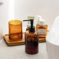 SOAP DISPENSER AMBER GLASS 330ML