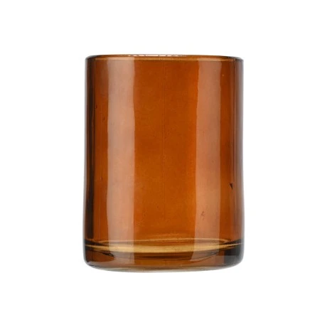 TOOTHBRUSH HOLDER AMBER GLASS