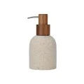 SOAP DISPENSER JUTE POLYRESIN BEIGE