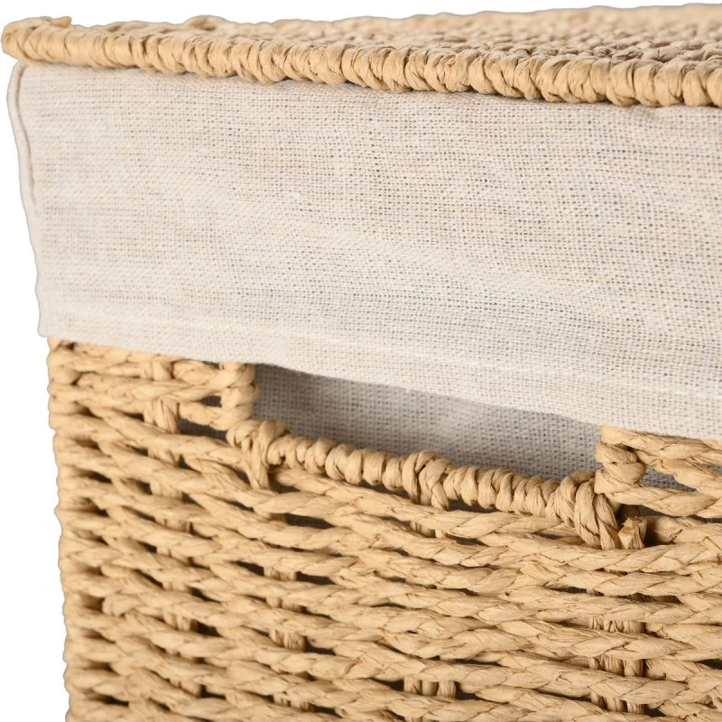 LAUNDRY BASKET BOTANICA 38x22x55cm WITH INTERNAL CLOTHING &amp; LID RECTANGULAR