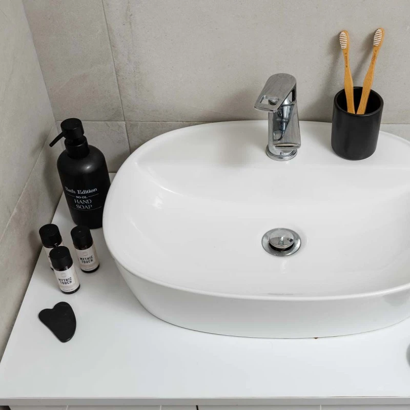 TOOTHBRUSH HOLDER MYST STONEWARE BLACK