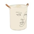 LAUNDRY BASKET LINE ART 60lt FOLDABLE WITH HANDLES 40x40x50cm