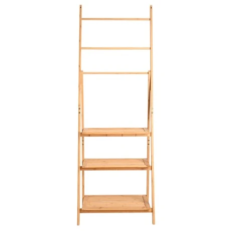 FLOOR STORAGE SHELF BAMBOO ESSENTIALS 3 TIERS NATURAL COLOR