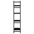 FLOOR STORAGE SHELF BAMBOO 4 TIERS BLACK