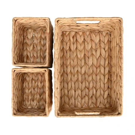 STORAGE &amp; ORGANIZER BASKETS FLORANA SET 3 PCS. 30x20x14cm - 2x 15x11x12cm