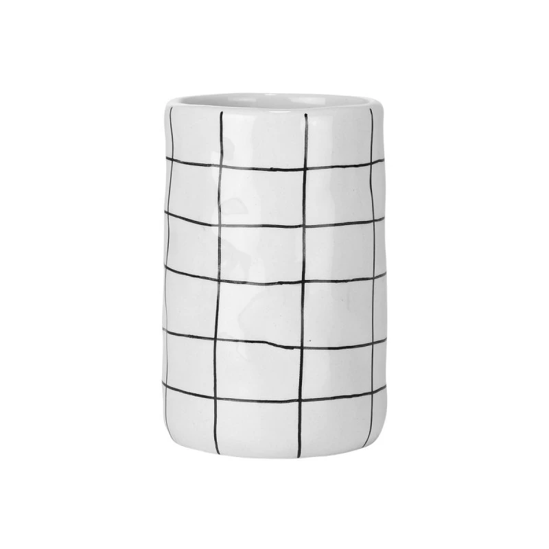 TOOTHBRUSH HOLDER CAGE CERAMIC 7.5x12cm