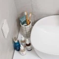 TOOTHBRUSH HOLDER CAGE CERAMIC 7.5x12cm