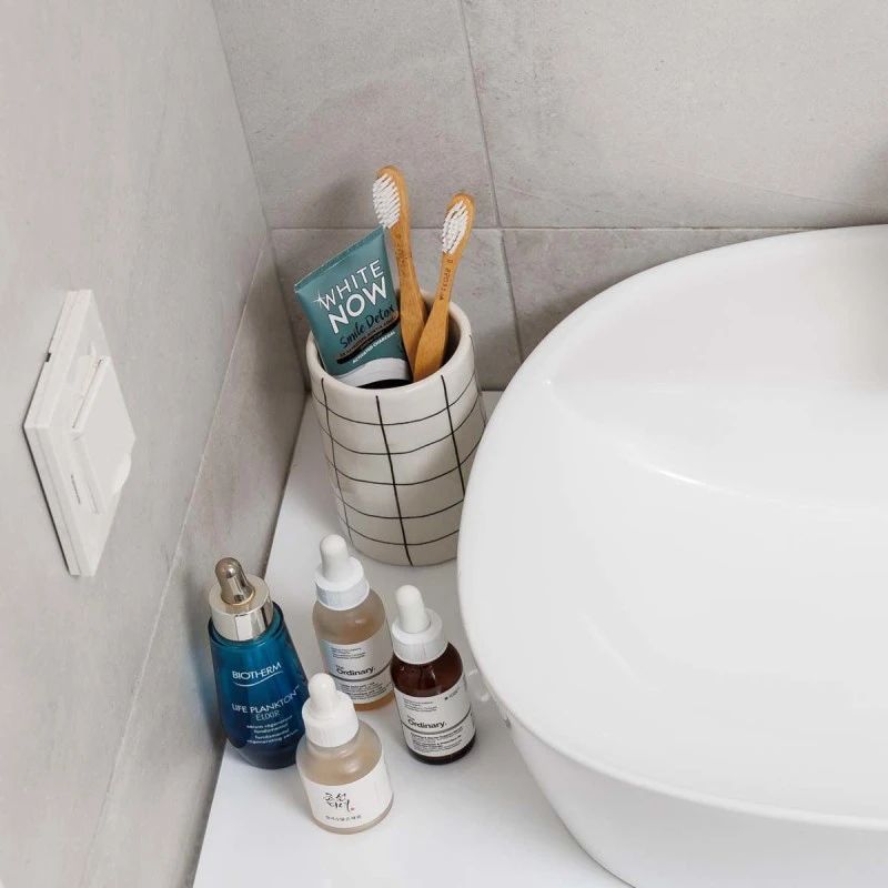 TOOTHBRUSH HOLDER CAGE CERAMIC 7.5x12cm