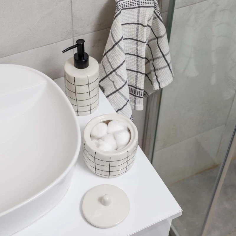 SOAP DISPENSER CAGE CERAMIC 400ml 7.5x18cm