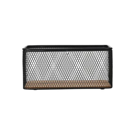 STORAGE &amp; ORGANISER BASKET WIRED METALLIC 24x16.5x11cm BLACK