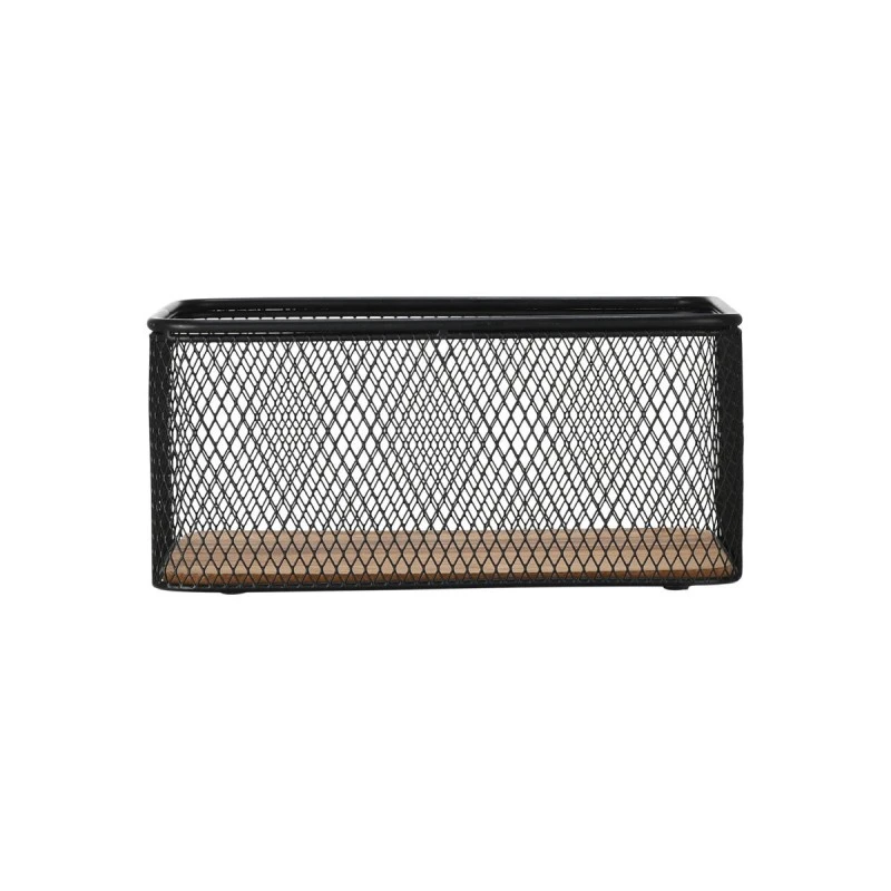 STORAGE &amp; ORGANISER BASKET WIRED METALLIC 24x16.5x11cm BLACK