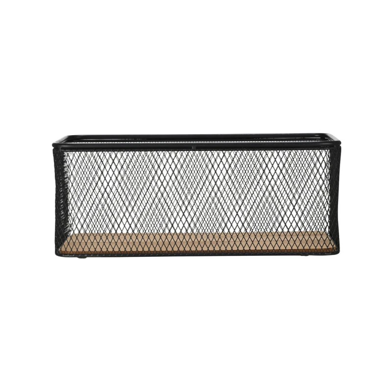 STORAGE &amp; ORGANISER BASKET WIRED METALLIC 30.5x16.5x12.5cm BLACK
