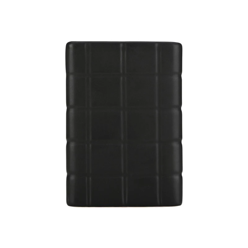 TOOTHBRUSH HOLDER TILES CERAMIC 7.5x11cm BLACK