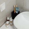 TOOTHBRUSH HOLDER TILES CERAMIC 7.5x11cm BLACK