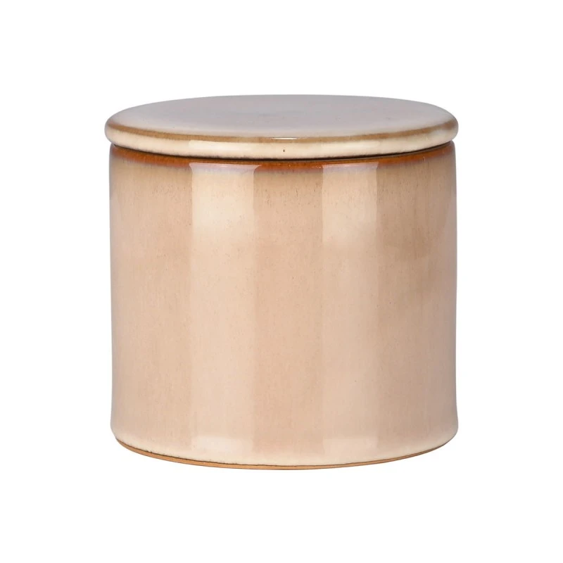 COTTON HOLDER SATIN CERAMIC 8.5x8.5x9cm