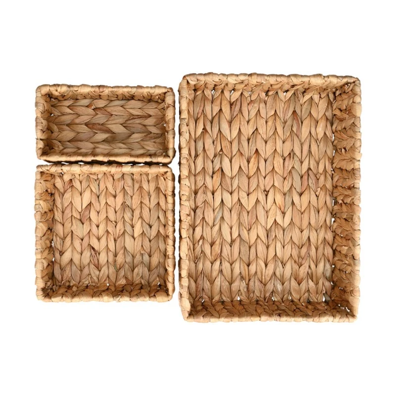 STORAGE &amp; ORGANIZER BASKETS FLORANA SET 3 PCS. 36×26×10cm - 20×20×8.5cm - 20×11×8.5cm
