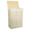LAUDRY BASKET NEST 37x22x55cm WITH 2 COMPARTENTS BEIGE