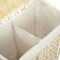 LAUDRY BASKET NEST 37x22x55cm WITH 2 COMPARTENTS BEIGE
