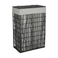 LAUDRY BASKET NEST 37x22x55cm WITH 2 COMPARTENTS BLACK