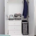 LAUDRY BASKET NEST 37x22x55cm WITH 2 COMPARTENTS BLACK