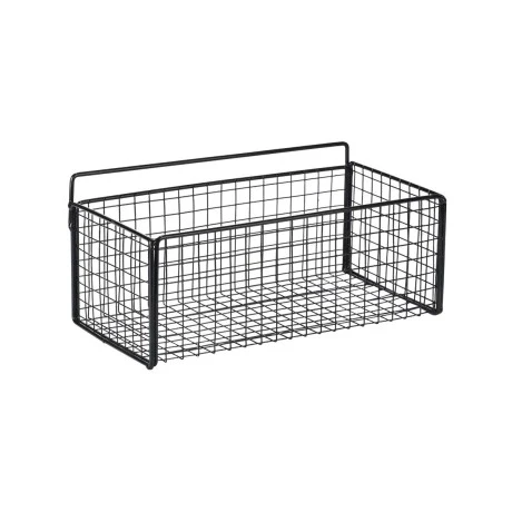 STORAGE CONTAINER CAGE HANGING METAL BLACK