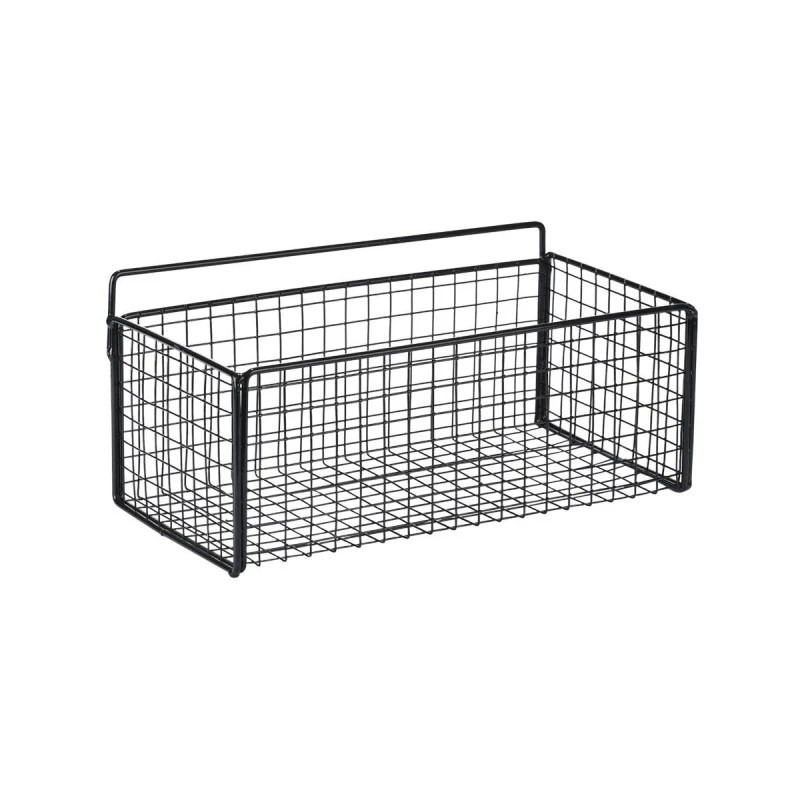 STORAGE CONTAINER CAGE HANGING METAL BLACK