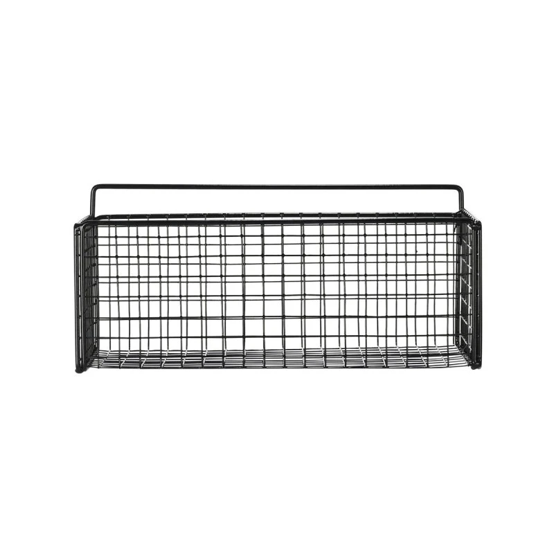 STORAGE CONTAINER CAGE HANGING METAL BLACK