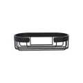 BATHROOM SHELVES STANCE WITH DOUBLE SIDED STICKER 25x13x6.5cm BLACK