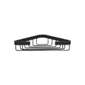 BATHROOM CORNER SHELVES STANCE WITH DOUBLE SIDED STICKER 2-TIER 25x17x28.5cm BLACK