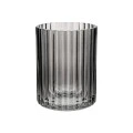 TOOTHBRUSH HOLDER ALIVIO GLASS EMBOSSED 300ml 7.8x10cm BLACK