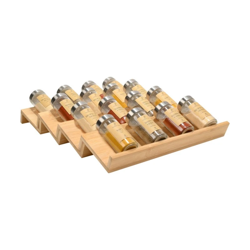 SPICE RACK ORGANIZER BAMBOO ESSENTIALS 4 PC.