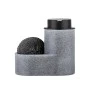 SOAP DISPENSER WITH BLACK SPONGE GREY