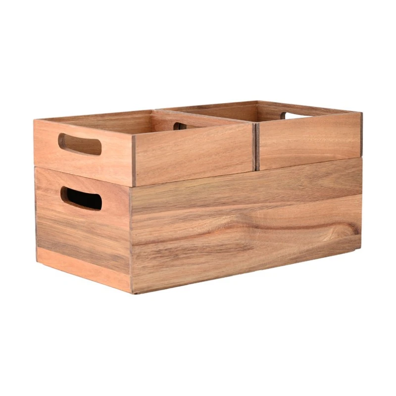 ORGANIZING BOX ALLURE STACKABLE WITH HANDLES 20X17.5CM