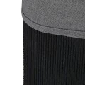 LAUNDRY BASKET BAMBOO ESSENTIALS 60LT FOLDABLE REGTANGULAR BLACK NEW WEAVE