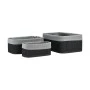 STORAGE &amp; ORGANIZER BOX BAMBOO ESSENTIALS WITH CLOTHING 3PCS BLACK