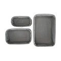 STORAGE &amp; ORGANIZER BOX BAMBOO ESSENTIALS WITH CLOTHING 3PCS BLACK